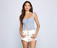 Pepped For Florals Gauze Top