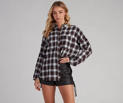 Button Up Fab Flannel Top