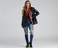 Button Up Fab Flannel Top