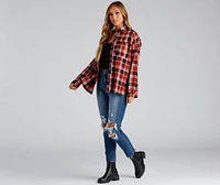 Button Up Fab Flannel Top