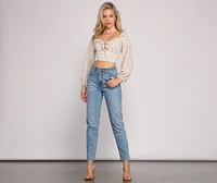 Cover Me Florals O-Ring Crop Top