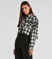 Plaid Mood Button Up Flannel Top
