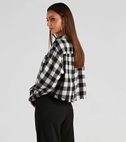 Plaid Mood Button Up Flannel Top