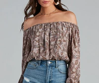 Effortless Beauty Boho Cropped Blouse
