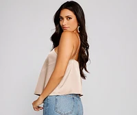Cover Me Luxe Satin Blouse