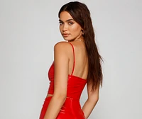 Bold Spirit Latex Crop Top