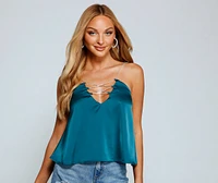 Cover Me Luxe Satin Blouse