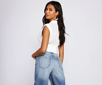 Preppy And Chic Crop Top