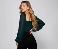 Chic Appeal Long Sleeve Crop Top