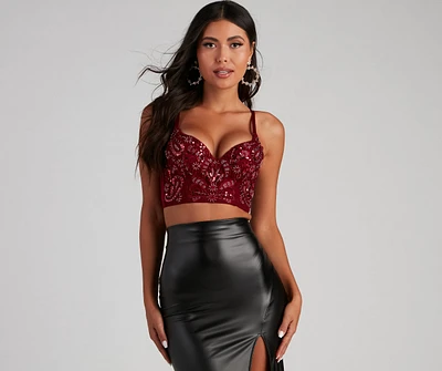 Beautifully Beaded Cropped Bustier