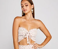So Darling Ditsy Floral Tube Top