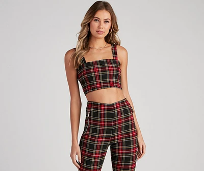 Perfect Plaid Crop Tank