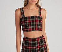 Perfect Plaid Crop Tank