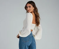 Day Dreams Corset Crepe Top