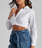Casual Preppy Vibes Crop Top
