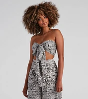 Eye Of The Tiger Bandeau Crop Top