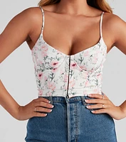 Cue Floral Sweetheart Bustier