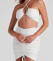 Vacay Bound Bandeau Halter Top