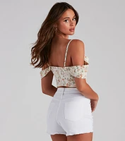 Season Floral Off-The-Shoulder Bustier