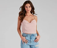 Class Act Cowl Neck Cami Top