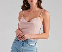 Class Act Cowl Neck Cami Top