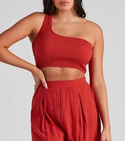 Get Together Smocked Crop Top