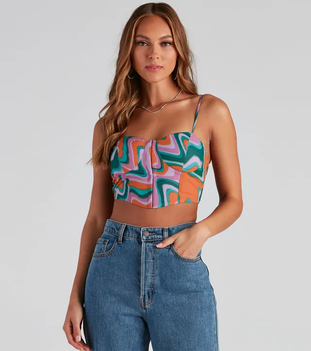 Sweet Vibes Corset Crop Top