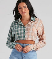 Checkin' Plaid Crop Top