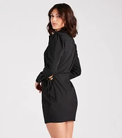 Stylish Surprise Lattice Side Tunic Top
