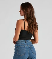 Love It Lace-Up Crop Top