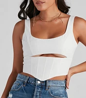 Corset With The Program Crop Top