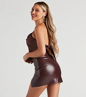 Chic Nights Satin Chain Strap Top