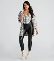 Season Of Flannel Plaid Corset
