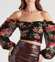 Amp Up The Romance Floral Corset Top