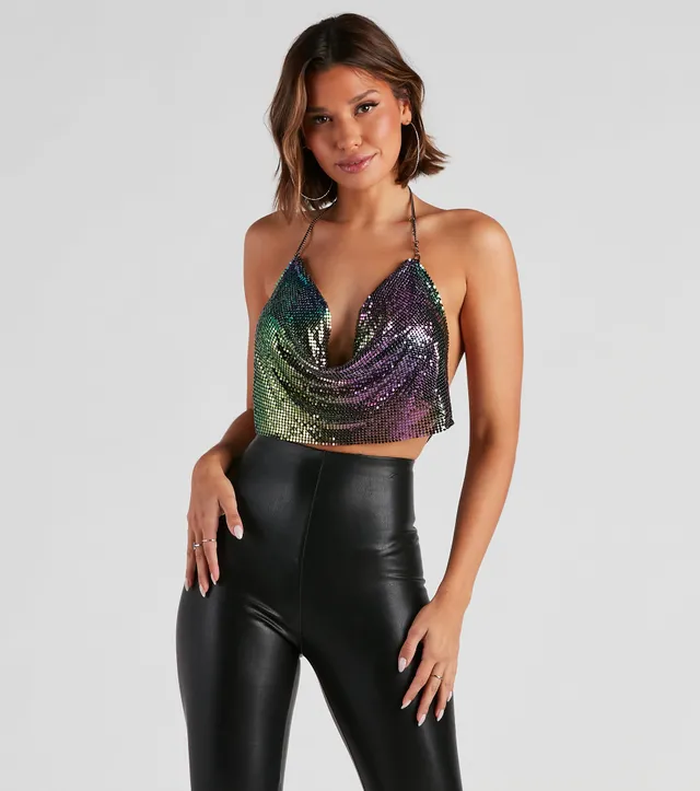 Windsor Fever Dream Chainmail Crop Top