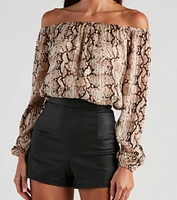 Charming Chic Snake Print Blouse