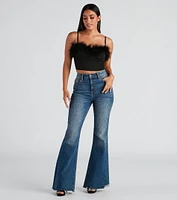 So Fine Marabou Trim Corset