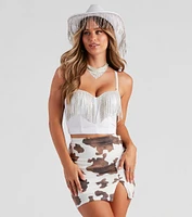 Night Glow Rhinestone Fringe Corset