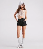Fishing For Compliments Rhinestone Tank Top