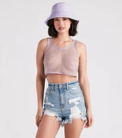 Fishing For Compliments Rhinestone Tank Top