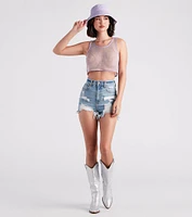 Fishing For Compliments Rhinestone Tank Top
