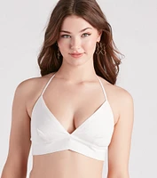 Meet The Hamptons Linen Crop Top