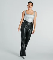 Feeling Fearless Rhinestone Corset Top