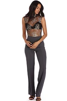 Metallic Floral Bodysuit