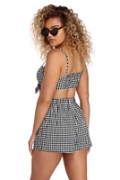 Girly Gingham Crop Top