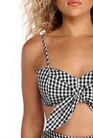 Girly Gingham Crop Top
