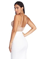 Pearl Embellished Cropped Bustier