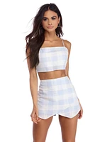 Plaid Romance Crop Top