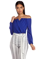 Sophisticated Chiffon Strapless Top