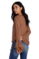 Flow With It Chiffon Top